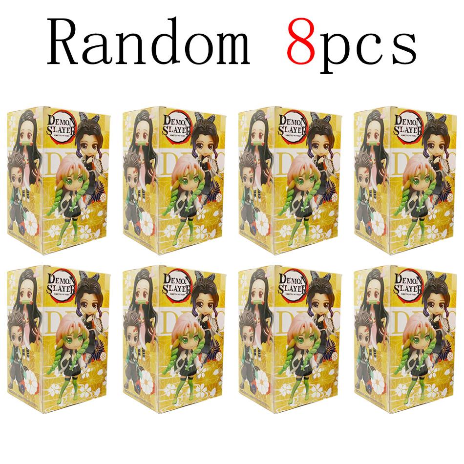 14Cm Anime Figure Nezuko Tanjirou Zenitsu Inosuke Kyoujurou Giyuu Kawaii Qposket Pvc Model Toys Children Gift