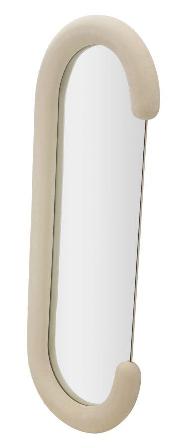 Wall Mirror Chantal  Cream Velvet Cm 60X7X160