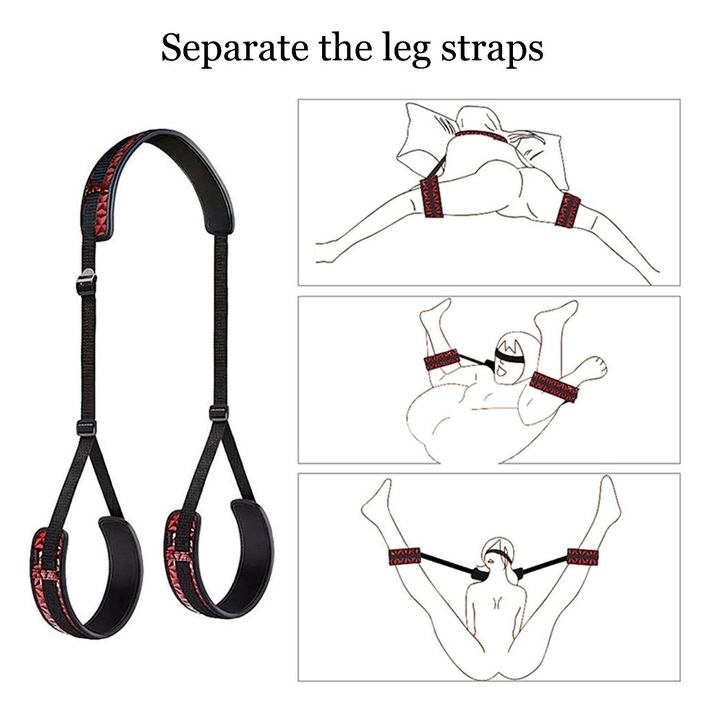 Zabawki erotyczne BDSM Bondage regulowane ograniczenia uprząż dla kobiet otwarte nogi paski fetysz pary flirtowanie opaski na oczy seks
