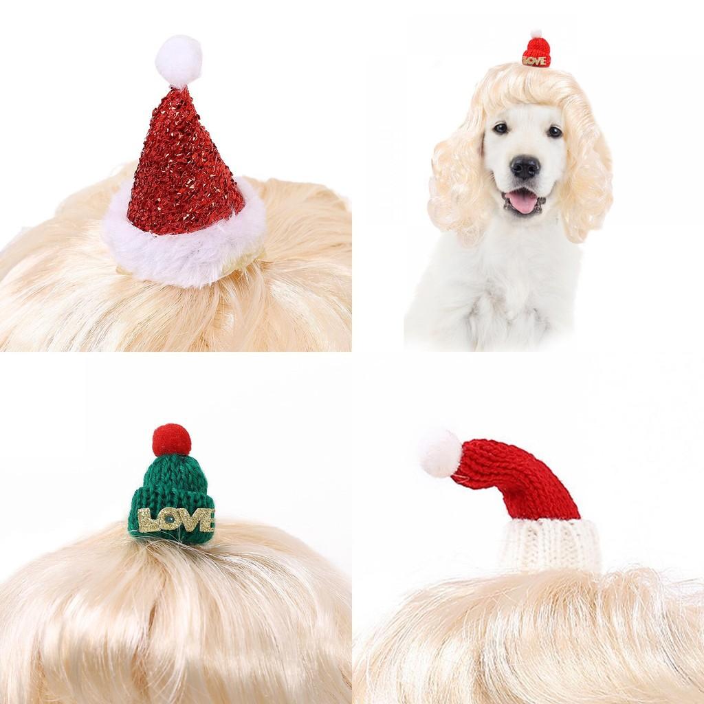 Festive Light Gold Long Wavy Pet Wig Hat For Dogs And Cats Ideal For Holiday Celebrations
