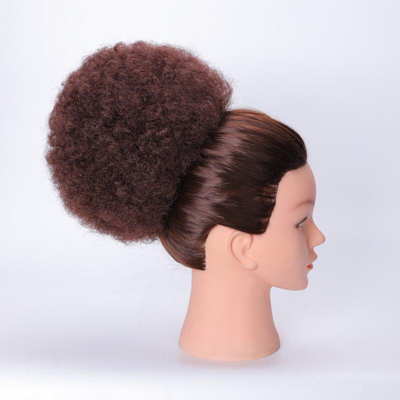 MISSQUEEN Synthetic Afro Puff Curly Chignon Hair Accessory with Clips In for Girl and Women Elastic Afro Hair Bun Hair Extension