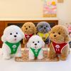 New baby children's sports teddy dog doll plush toy teddy dog doll birthday gift
