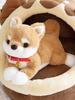 Shiba Inu Toy Fluffy Animal Lifelike Dog Realistic Soft Room Decoration Body Pillow Cushion Sleeping Together Children Birthday Ornament Figurine