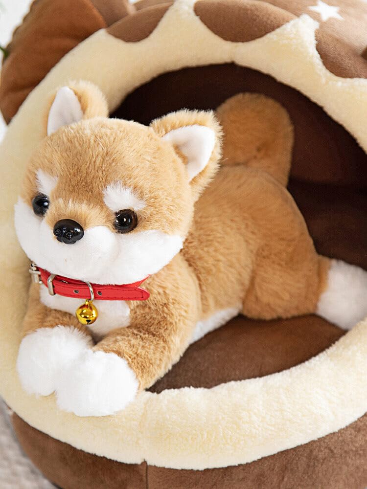 Shiba Inu Spielzeug Flauschiges Tier Lebensechter Hund Realistisch Weich Raumdekoration Körperkissen Kissen Zusammen Schlafen Kinder Geburtstag Ornament Figur
