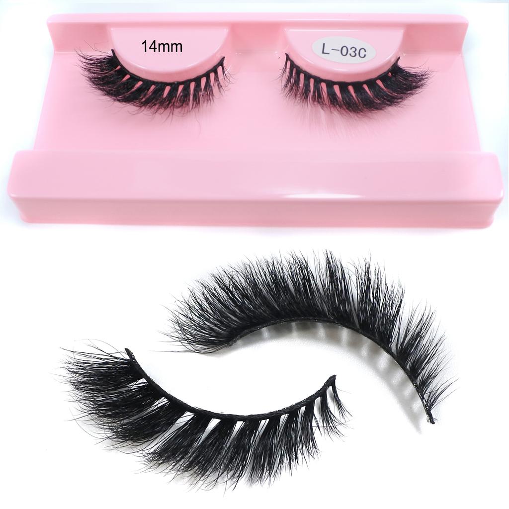 Natural Wispy Mink Lashes High Quality 8mm-16mm Soft Short Cat Eye Strip Lasesh Luxury Makeup Fluffy Mink Eyelashes Wholesale