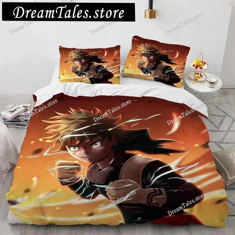 Exquisite 3D New Anime My Hero Academy Wallpaper Print Bedding Set Duvet Cover Comforter Bed Youth Kids Girls Boys Gift