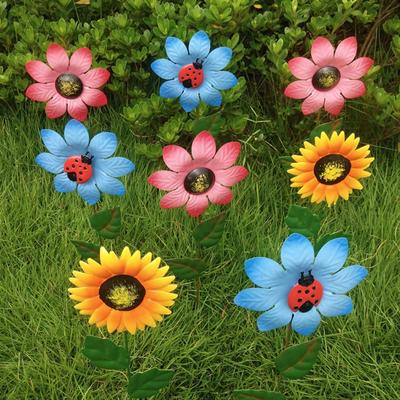 Tuteur de fleurs en métal, ornement floral en fer forgé, décoration de jardin, artisanat pour la maison, intérieur, extérieur, pelouse, cour, cadeau