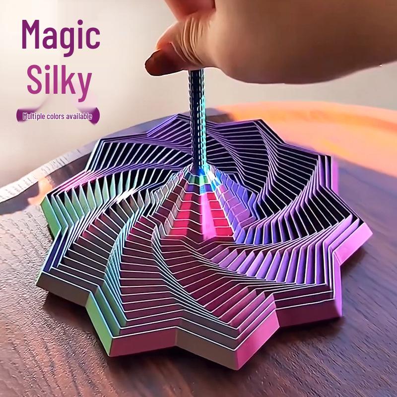 3D Carrot Tower Spiral Fidget Toy – Decompression Illusion Star