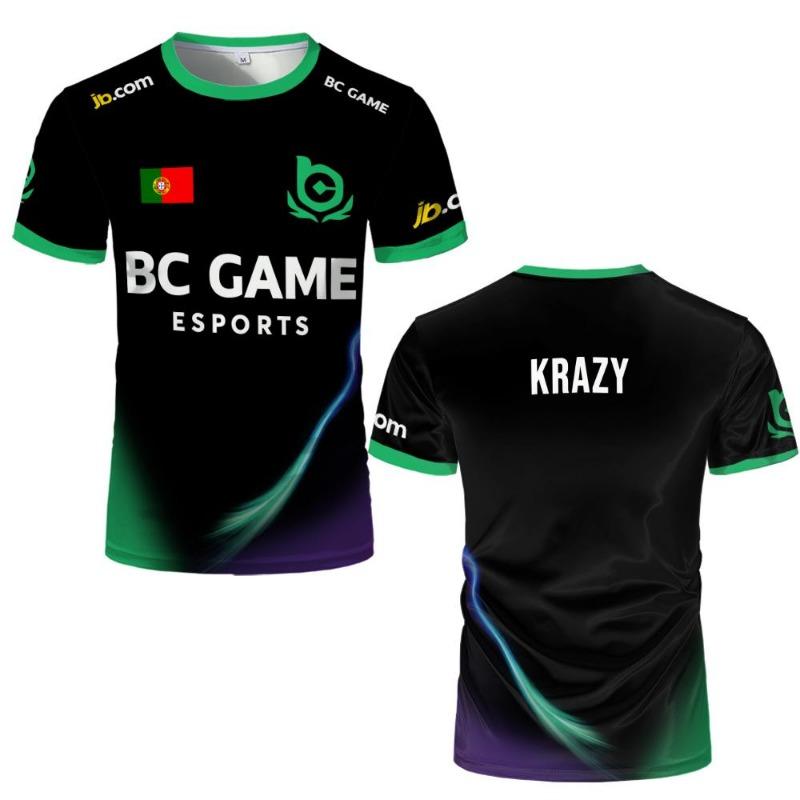 Neues CS2 BC.Game E-Sport Trikot S1mple Profi-Liga Spieler Trainingsuniform Unisex Personalisierbare ID Atmungsaktiv E-Sport Fan T-Shirt