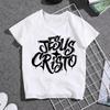 Children Clothing Jesus Print Tshirts Summer Boys Girls Casual Fashion Funny Tops Kids Colorful Crew Neck Short Sleeve Tees