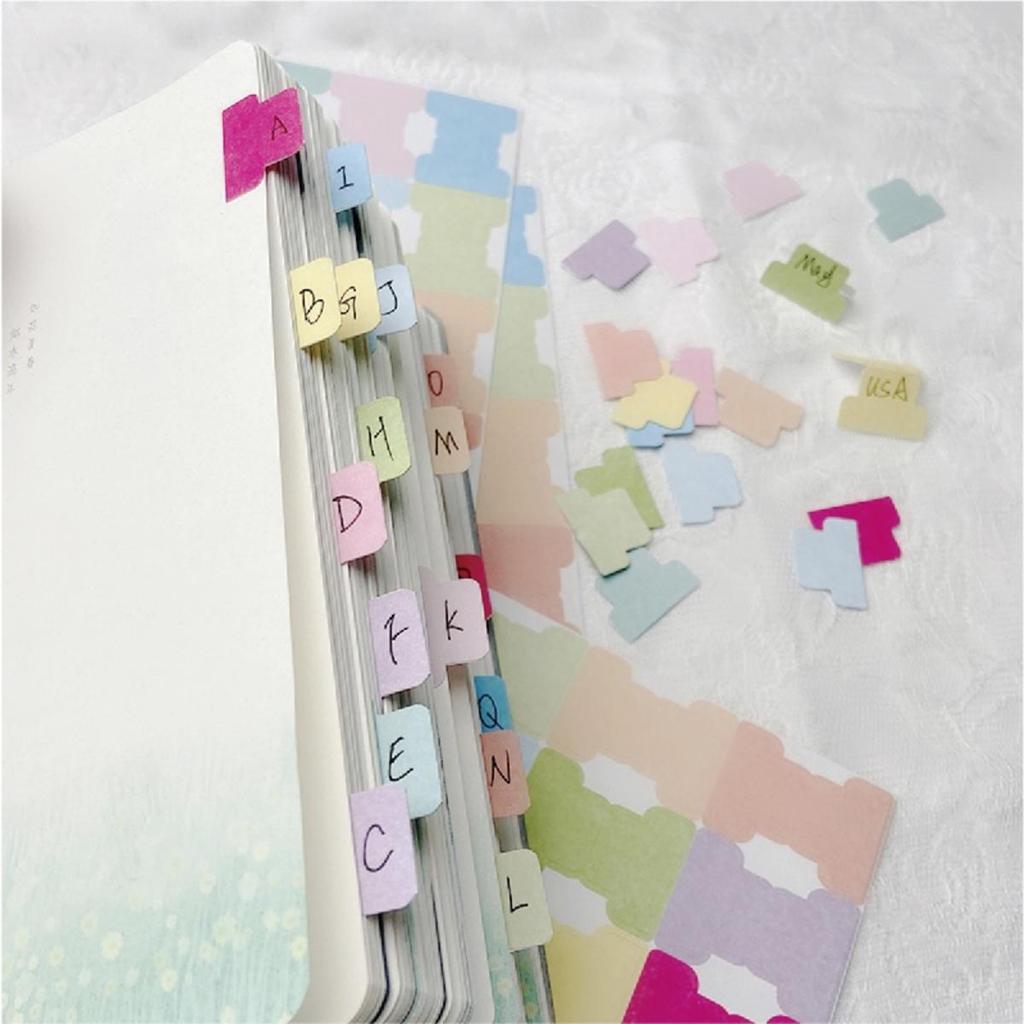 10 Sheet Index Label Paster Bookmark Stickers Easy Read Book Tabs Gold Stamping Tabs for Office School Notbook Journal Study Reading