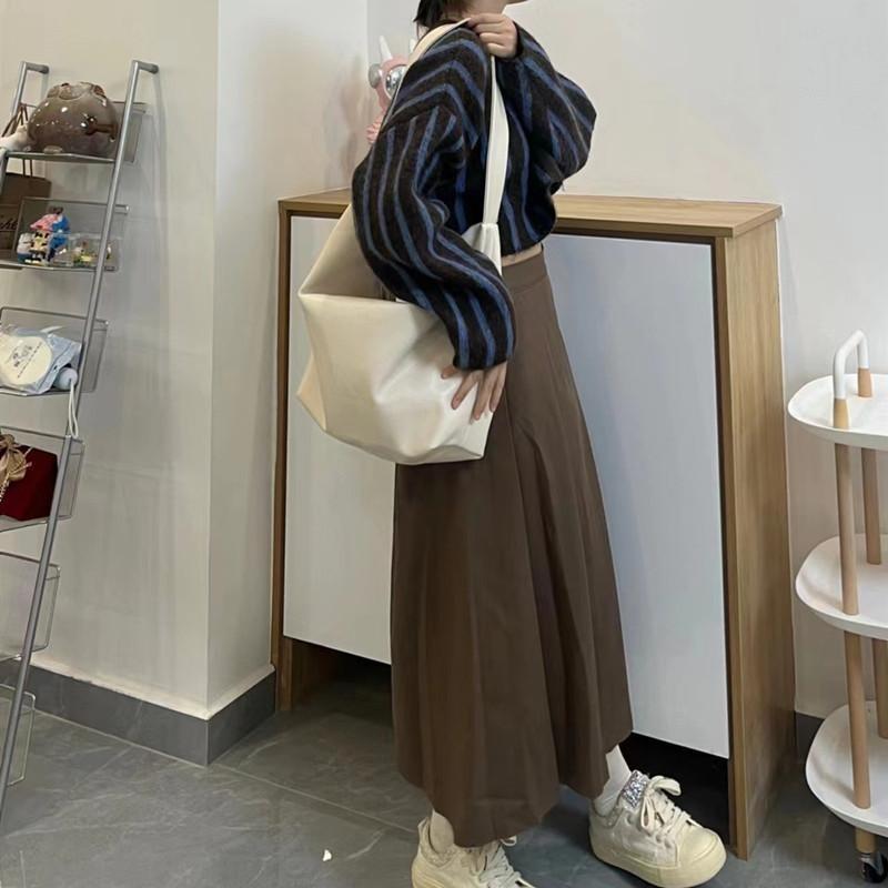 

Стильная и непринужденная повседневная сумка-тоут через плечо из мягкой кожи большой вместимости белый