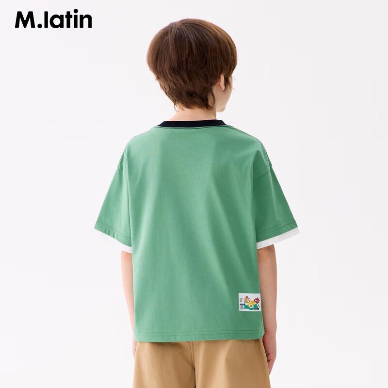 M.Latin Girls  Faux Two-Piece Short Sleeve T-Shirt 110