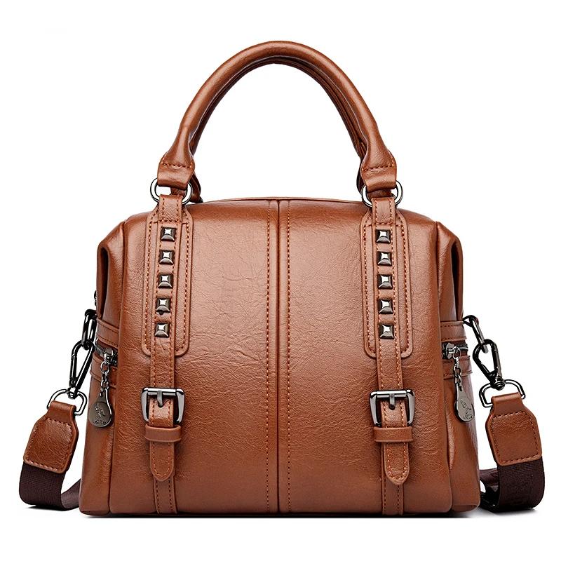 Luxury Leather Large Capacity Women Tote Bag Fashion Designer Ladies Shoulder Crossbody Bag High Quality Brand Female Handbags