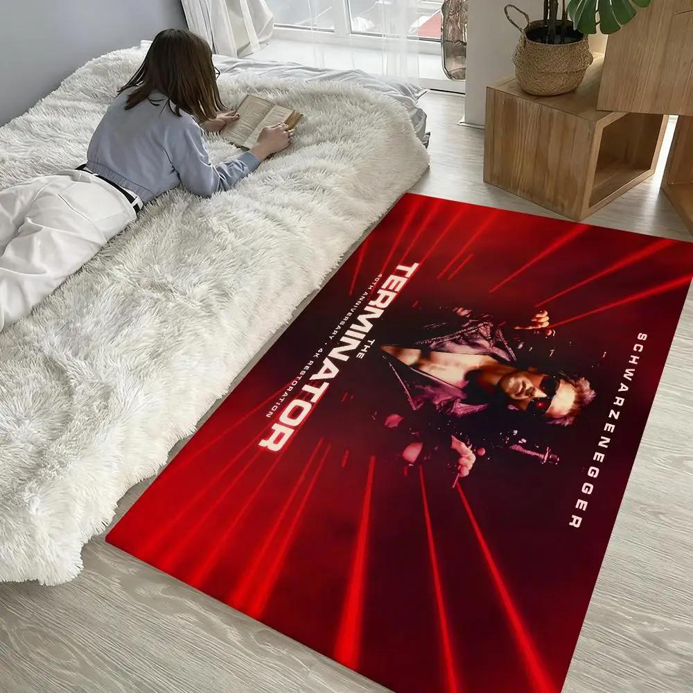 80s Movie TV The Terminator Creative Absorbent Non-Slip Floor Mat Flannel Rug Bedroom Living Room Door Mat Home Decor