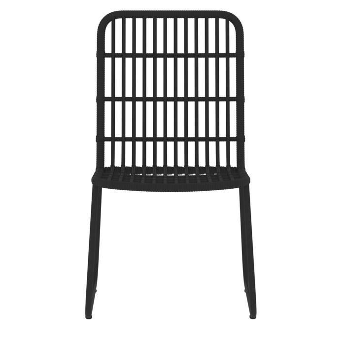 Maison Exclusive - Ensemble à manger de jardin 7 pcs Noir