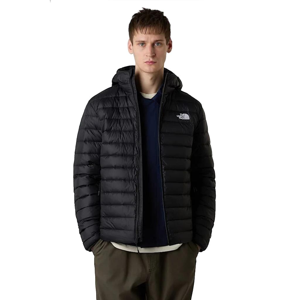 The North Face Klassische Daunenjacke mit Kapuze, Herrenjacke schwarz
