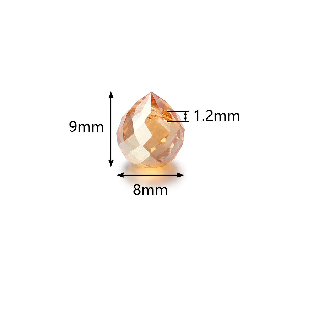 50pcs Strawberry Crystal Beads Colorful Faceted Glass Loose Spacer Beads For Jewelry Making DIY Necklace Bracelets Accessories