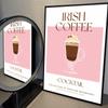 1pc Cartoon Fruit Juice Mojito Aperol Spritz Vintage Poster Self-adhesive Art Waterproof Paper Sticker Wall Decor
