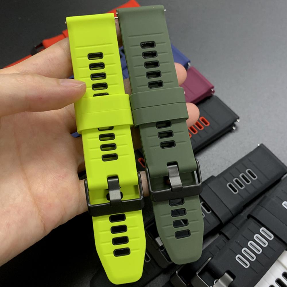 22mm Silicone Strap For Xiaomi Watch S4 Sport S1 S2 S3 Color 2 Mi Watch Bracelet For AMAZFIT BALANCE 2/BIP 6 Replace Wrist Bands