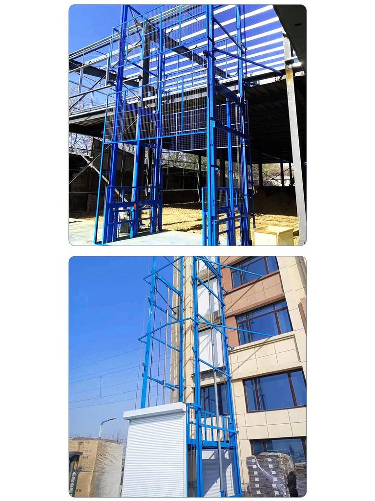 Heavy-Duty Guide Rail Freight Elevator: 2-3 Ton Hydraulic Lifting Platform for Warehouses