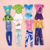4pcs 1/6 Doll Fashion Casual Clothes Set Top Shorts and Trousers for Girl Doll Accessories DIY Toy Dollhouse Miniatures