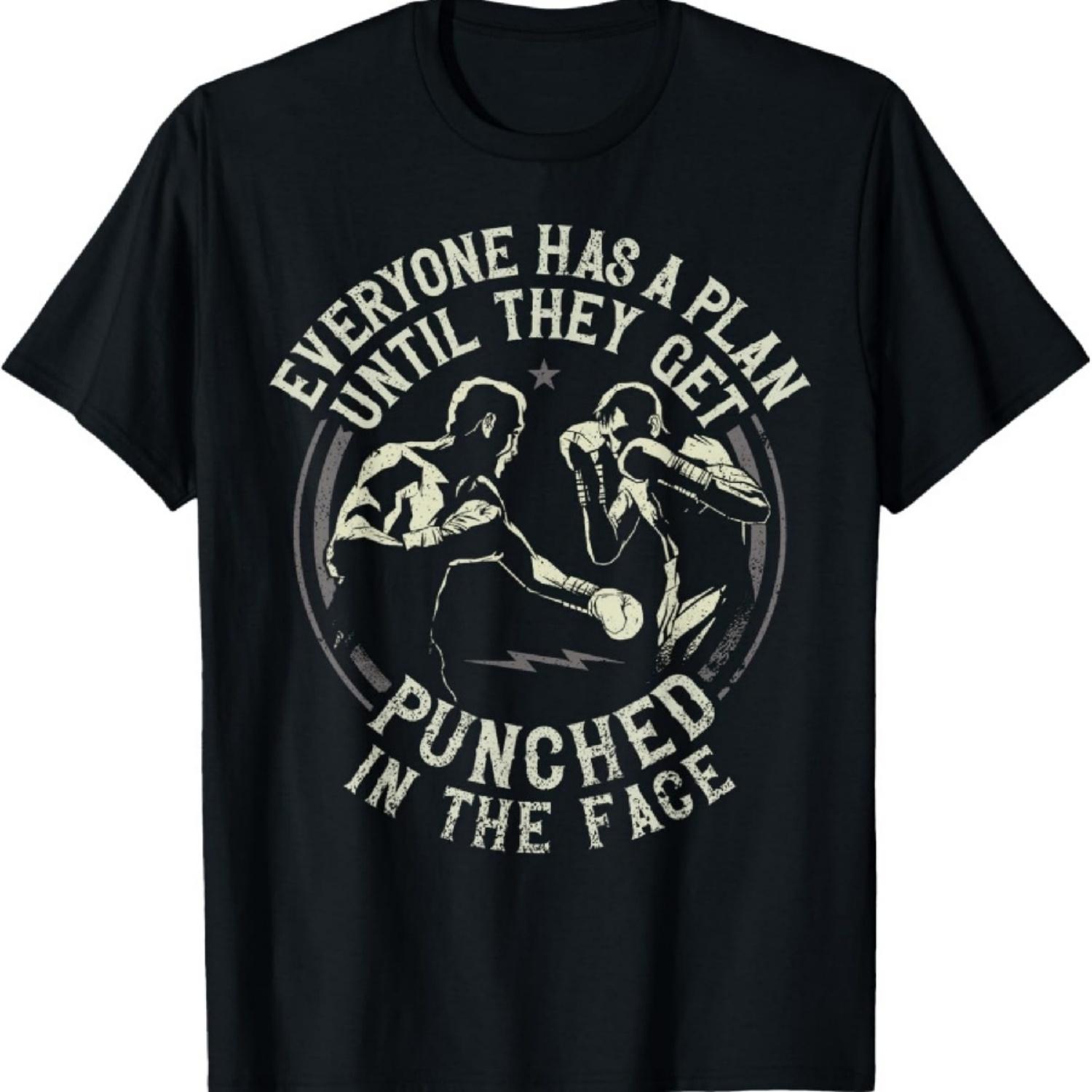 

Boxing Vintage Everyone Has A Plan Until They Get Punched In T-Shirt S
