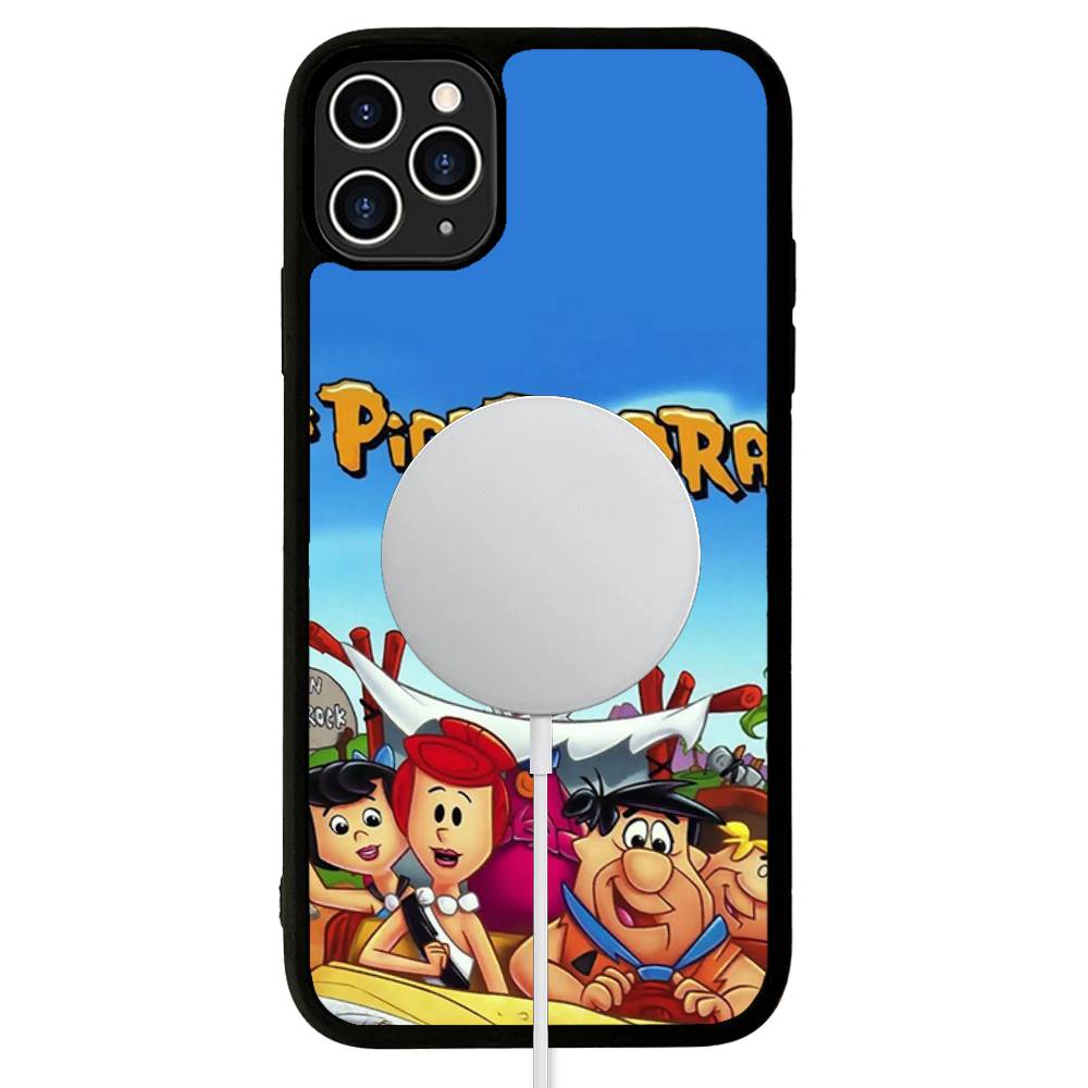 The Flintsto nes Cartoon For Case For IPhone 17 16 Pro Max 15 14 Plus 13 12 11 Wireless Charging Phone Cover