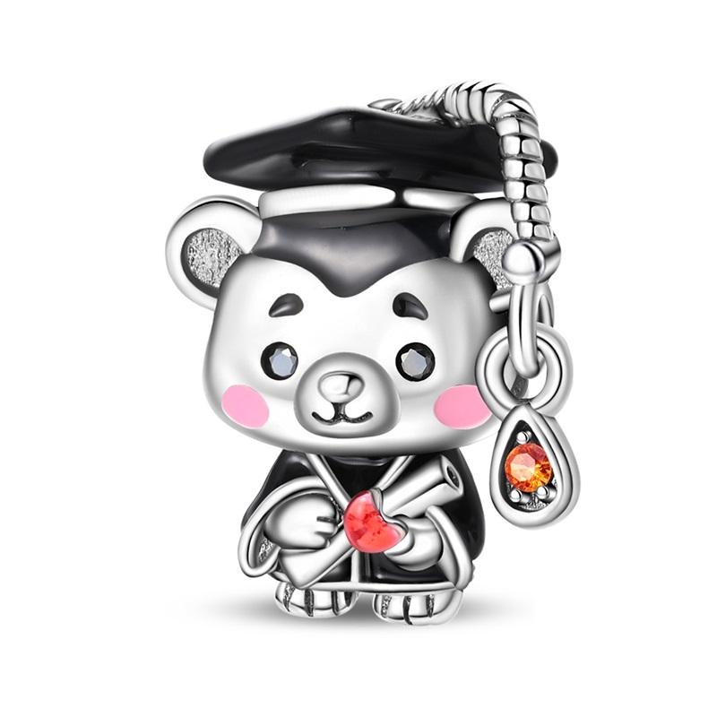 925 Silver Animals Series Charms Dog Cat Bear Pets Beads Fit Bracelet Necklace DIY Woman Pendants Fine Jewelry