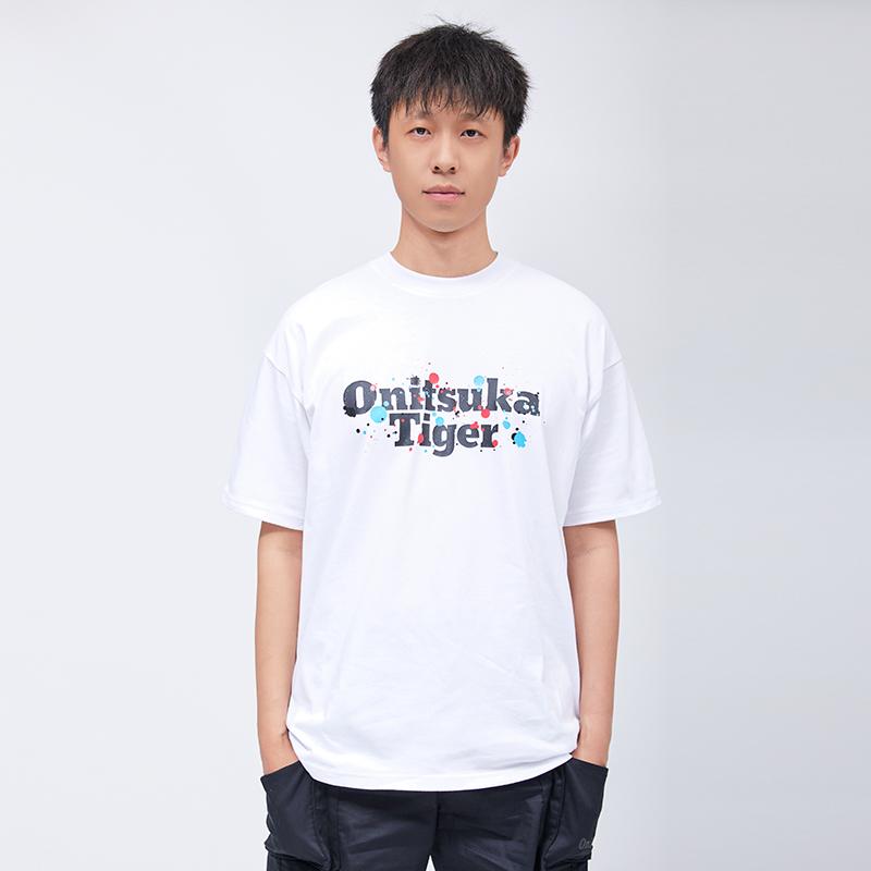 Onitsuka Tiger Alphabet Logo Print Oversized Short Sleeve T-Shirt Unisex Tops White 2183B196-100
