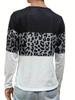 Summer 2026 Women's Leopard Print V-neck Patchwork Top