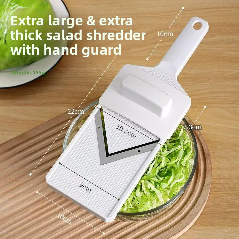 Japanese-style cabbage shredder, multifunctional cabbage, lemon, cucumber vegetable salad slicer and shredder White, extra-large size