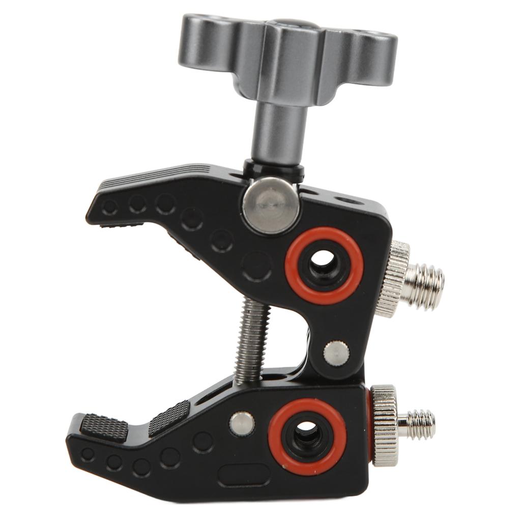 Superklemme for skjerm LED-lys blits mikrofon allsidig C-klemme med 1/4 og 3/8 gjenger for