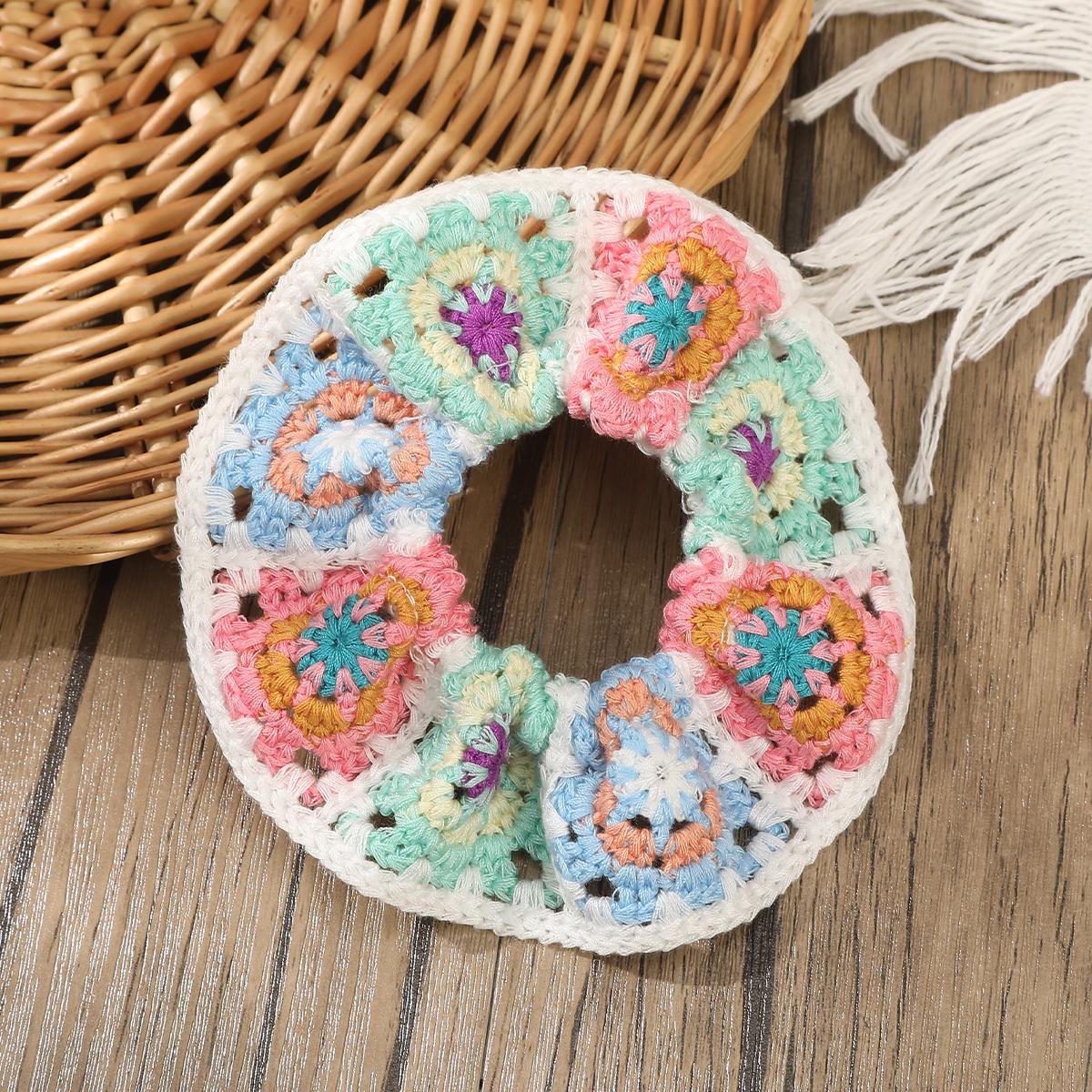 

Вязание Крючком Резинки для Волос Скранчи Женские Весенние Эластичные Резинки для Волос Резинки Цветок Тканевый Головной Убор Резинки для Волос Аксессуары для Волос