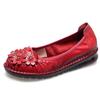 Fashion GKTINOO Women Loafers Genuine Leather Flat Heels Flower Round Toe Soft Solid Shoes Platform Ladies Shoes Zapatos De Mujer