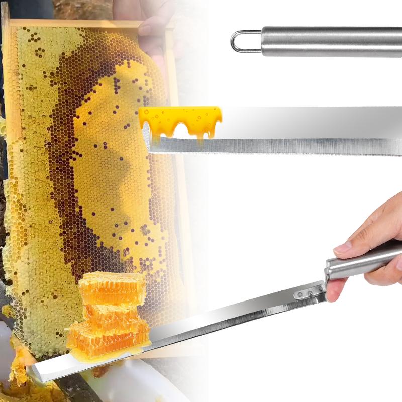 Honey Hive Honeycomb Cutting Knife Beehive Cutter Separator Honey Scraper Collector Beekeeper Stainless Steel Beekeeping Tools