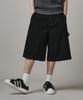 Beodeonteu Dyed Washed Carpenter Cotton Bermuda Shorts [Black]
