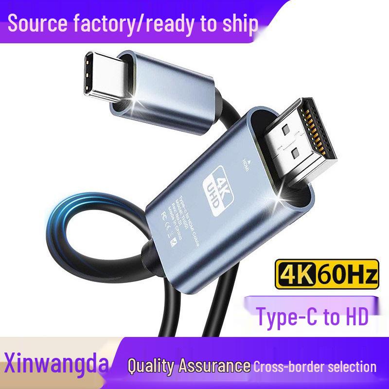 Type-C to HDMI Screen Mirroring Cable, 4K 60Hz UHD Adapter for HDTV