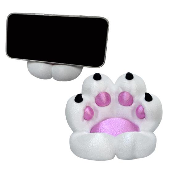 3D Printed Cat Paw Ornament Mobile Phone Holder Kitten Claw Figurine Statue Desk Cellphone Stand Home Office Decoration