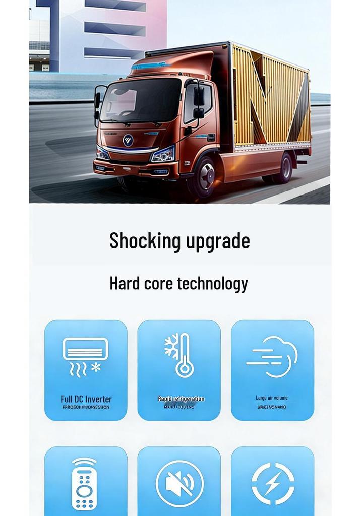 12V/24V Top-Mounted Vehicle Air Conditioner for Light Trucks and Vans