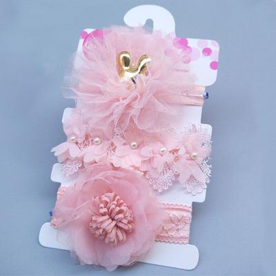3Pcs/Set Chiffon Flower Baby Headband Turban Bows Crown Kids Girl Headbands Hair Bands Haarband
