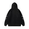 Cross-border Spider Web Heart Print Fleece-Lined Hooded Cardigan