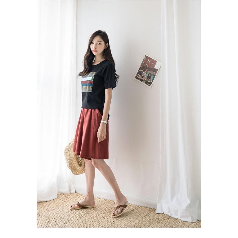 Cotton and Linen Five Quarter Pants Women's Summer Casual Shorts Plus Size Hot Pants Elastic Waist 5 Minutes Wide Leg Pants