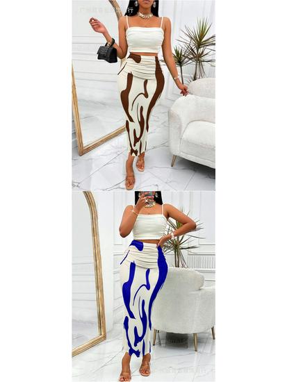 European & American Women's Zebra Print High-Waist Fishtail Skirt