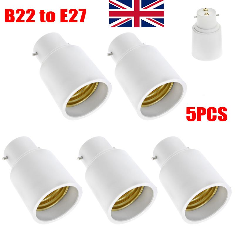 

5X лампа BC B22, переходник цоколя на ES E27, винтовой держатель адаптера 5pcs