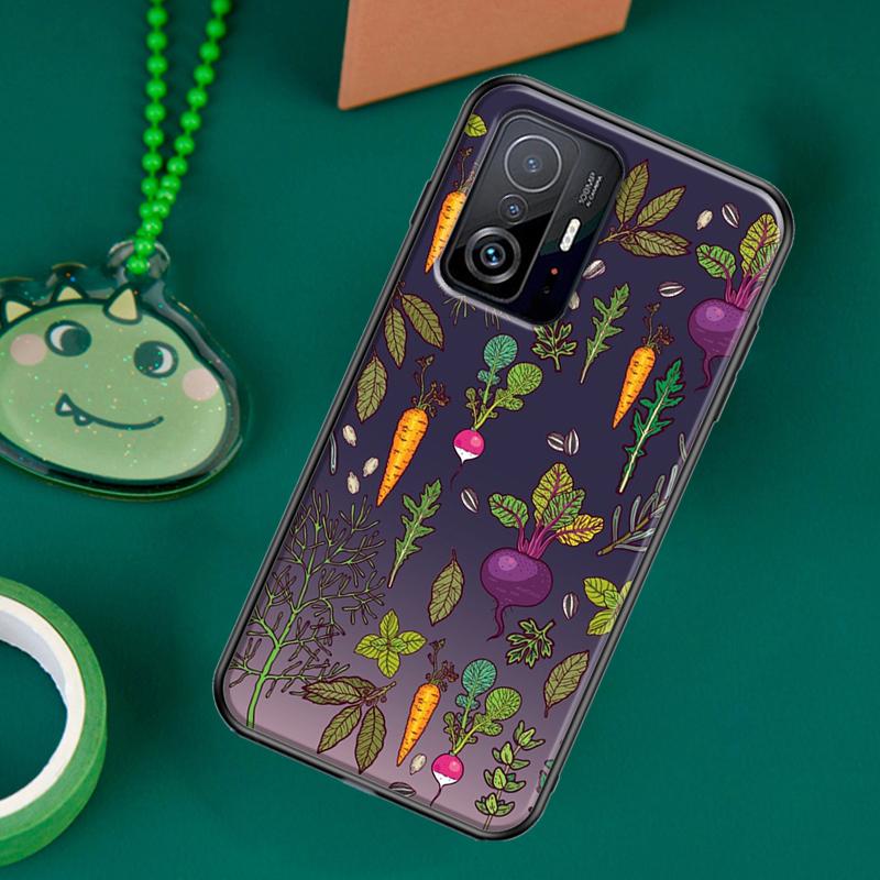 Funda con diseño de zanahoria y verduras para POCO F5 X5 X3 Pro X4 F4 GT F3 M5s C40, funda para Xiaomi 13 12 Lite 11T 12T Pro 12X