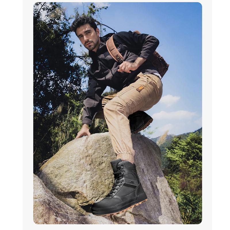 Men's Boots Outdoor Boots Lace-Up Motocross Boots Mountaineering Hiking Desert Waterproof Work Safety Shoes