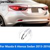 Rear Light Lamp Eyelid Eyebrow For Mazda 6 M6 Atenza Sedan 2013 2014 2015 2016 Chrome Taillight Cover Trim Exterior Accessories