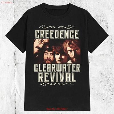 70er Jahre Creedence Clearwater Revival T-Shirt Vintage Gewaschenes Oberteil Für Den Alltag Dehnbar Lässig Vielseitig Stilvolle Mode