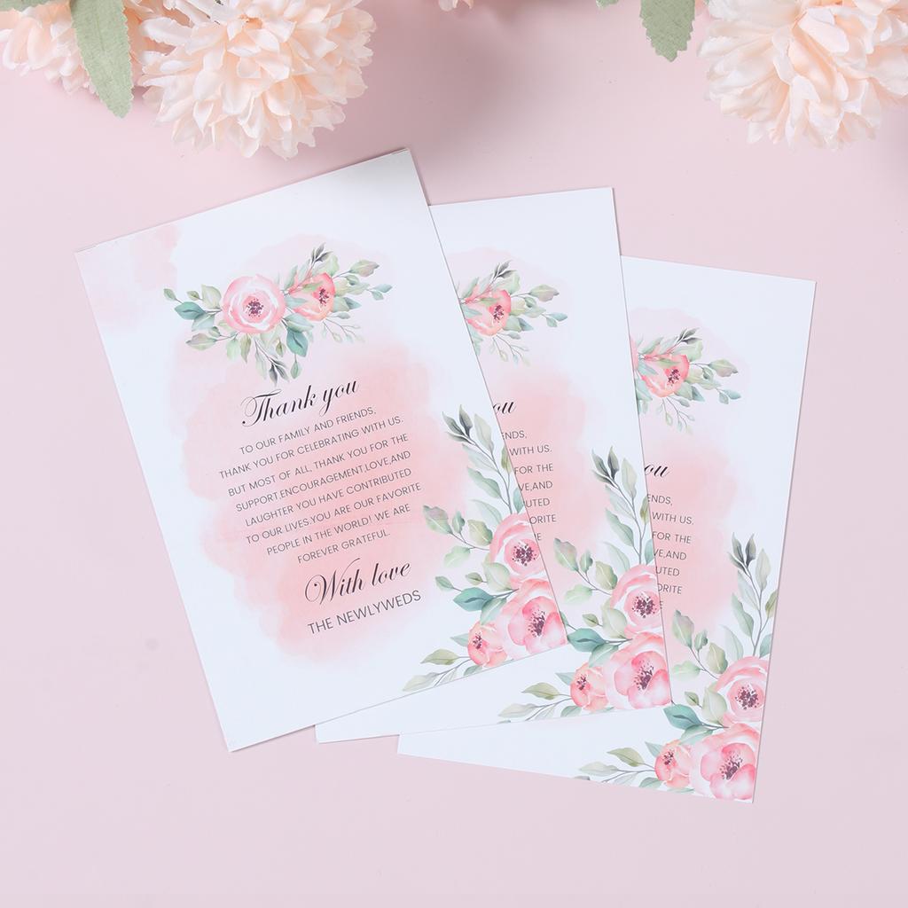 25pcs Thank You Cards With Flower Design For Small Business Exquisite Appreciation Card Gift Wedding Party Decoration Cards